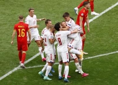 یورو 2020، پیروزی یک نیمه ای دانمارک مقابل ولز