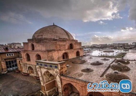 اتمام عملیات احیای دیواره ضلع شرقی حجرات مسجد جامع ارومیه
