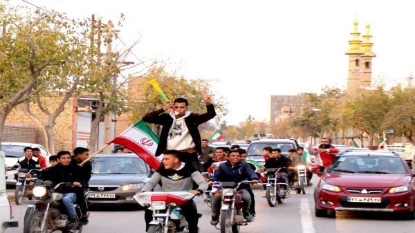شادی مردم خراسان شمالی در پی پیروزی مقابل ولز