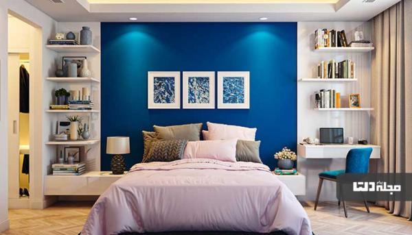 نکات استفاده از رنگ آبی در اتاق خواب